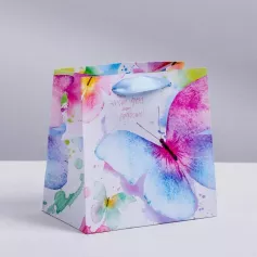 Пакет ламинированный «Нежность бабочки», 22×22×11 см 3680975