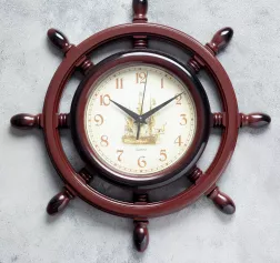Часы настенные "Штурвал", коричневая патина, d=35 см, микс 834812