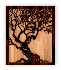 Картина "Дерево" (массив сосны, фанера березовая)