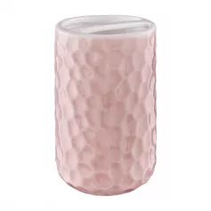Стакан для зубных щеток с разделителем Rosy, 7х7х11 см., цвет розовый