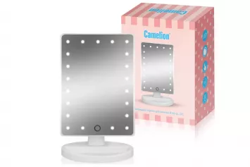 Зеркало Camelion M145-SL C01 с LED подсветкой 1x дневной свет 5Вт 4*LR6 белое