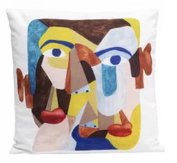 Подушка декоративная Лицо Пикассо , 40*40, велюр, арт. 15031